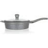 BANQUET Panvica hlboká s nepriľnavým povrchom a striekaným dnom GRANITE 28 cm, pokrievka BANQUET Panvica hlboká s nepriľnavým povrchom a striekaným dnom GRANITE 28 cm, pokrievka