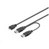 PremiumCord ku3y01 USB 3.0 Y kabel A/M + A/M -- Micro B/M PremiumCord ku3y01 USB 3.0 Y kabel A/M + A/M -- Micro B/M