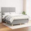 Box spring postel s matrací světle šedá 140 x 200 cm textil Šedá 3142257 Box spring postel s matrací světle šedá 140 x 200 cm textil Šedá 3142257