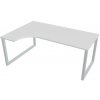 Hobis Pracovný stôl UNI O, ergo, pravý, 180x75,5x120 cm, biela/sivá Hobis Pracovný stôl UNI O, ergo, pravý, 180x75,5x120 cm, biela/sivá