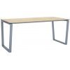 Kancelársky stôl PRIMO IMPRESS, 180x90 cm, sivostrieborná podnož, dub prírodný Kancelársky stôl PRIMO IMPRESS, 180x90 cm, sivostrieborná podnož, dub prírodný