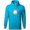 Baseball lopta v triku - Mikina pánska Cape s kapucňou - M ( Svetlý tyrkys ) Baseball lopta v triku - Mikina pánska Cape s kapucňou - M ( Svetlý tyrkys )