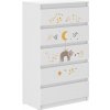 Detská komoda s 5 zásuvkami, CAT Detská komoda s 5 zásuvkami, CAT