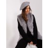 Sivá baretka s aplikáciou AT-CZ-2318.27-grey ONE SIZE Sivá baretka s aplikáciou AT-CZ-2318.27-grey ONE SIZE