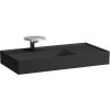 LAUFEN Kartell asymetrické umývadlo do nábytku s odkladacou plochou vpravo, s otvorom, bez prepadu, so skrytým odpadom, 900 x 460 mm, matná čierna, H8183387161111 LAUFEN Kartell asymetrické umývadlo do nábytku s odkladacou plochou vpravo, s otvorom, bez prepadu, so skrytým odpadom, 900 x 460 mm, matná čierna, H8183387161111