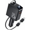 Yesido Y71 sada autonabíjačky s portami USB-C / USB-A a výsuvného kábla Lightning a USB-C - 125W - 0,7 m - čierna - možnosť vrátiť tovar ZADARMO do 30tich dní Yesido Y71 sada autonabíjačky s portami USB-C / USB-A a výsuvného kábla Lightning a USB-C - 125W - 0,7 m - čierna - možnosť vrátiť tovar ZADARMO do 30tich dní