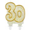 Godan Tortová sviečka 30 - zlatá Godan Tortová sviečka 30 - zlatá