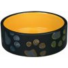 Trixie Keramická miska JIMMY tmavo šedá s packami 1,5 l/20 cm Trixie Keramická miska JIMMY tmavo šedá s packami 1,5 l/20 cm