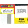 Kovozávody Prostějov Spitfire Mk.V late - mask for canopy and wheel disks 1:72 Kovozávody Prostějov Spitfire Mk.V late - mask for canopy and wheel disks 1:72