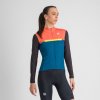 SPORTFUL Cyklistický dres s dlhým rukávom zimný - PISTA THERMAL W - modrá/čierna/oranžová XS SPORTFUL Cyklistický dres s dlhým rukávom zimný - PISTA THERMAL W - modrá/čierna/oranžová XS