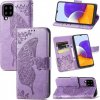 Peňaženkové kožené puzdro BUTTERFLY na Samsung Galaxy A22 4G - Slabofialová Peňaženkové kožené puzdro BUTTERFLY na Samsung Galaxy A22 4G - Slabofialová