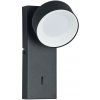 Italux WL-47380-1-BK LED bodové nástenné svietidlo Fonten | 1.8W integrovaný LED zdroj | 4000K | vypínač | čierna Italux WL-47380-1-BK LED bodové nástenné svietidlo Fonten | 1.8W integrovaný LED zdroj | 4000K | vypínač | čierna