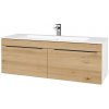 Dreja Umývadlová skrinka ASTON SZZ2 120 - N01 Biela lesk / Úchytka T07 / D22 Karamel Dreja Umývadlová skrinka ASTON SZZ2 120 - N01 Biela lesk / Úchytka T07 / D22 Karamel