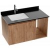 Lavita KENT set umývadlo + skrinka 90 cm, drevo / čierna, 89 x 51,5 x 43,5 cm, 5900378346623 Lavita KENT set umývadlo + skrinka 90 cm, drevo / čierna, 89 x 51,5 x 43,5 cm, 5900378346623