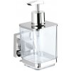 WENKO Dávkovač mydla bez pretrepávania VacuumLoc QUADRO transparentný (z22683100) 16x8x10 cm WENKO Dávkovač mydla bez pretrepávania VacuumLoc QUADRO transparentný (z22683100) 16x8x10 cm