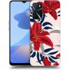 Picasee silikónový čierny obal pre OPPO A16 - Red Lily Picasee silikónový čierny obal pre OPPO A16 - Red Lily