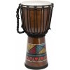 Authentic Djembe s Africkou maľbou mahagón 40 cm