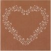 Santex servítky Airlaid so srdiečkom bronzové 40x40cm 12ks