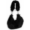 Kožušinová kabelka 30x26 cm čierna