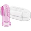BabyOno Take Care First Toothbrush detská zubná kefka na prst s puzdrom Pink 1 ks BabyOno Take Care First Toothbrush detská zubná kefka na prst s puzdrom Pink 1 ks