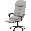 Kancelárske kreslo JONES s podnožkou — látka, svetlo sivá Kancelárske kreslo JONES s podnožkou — látka, svetlo sivá