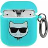 Karl Lagerfeld Ochranný kryt KLA2UCHFL Choupette pro AirPods 1/2 modrý Karl Lagerfeld Ochranný kryt KLA2UCHFL Choupette pro AirPods 1/2 modrý
