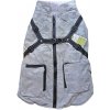 Reflexný psí kabát s vreckami, sivý, veľkosť M Reflexný psí kabát s vreckami, sivý, veľkosť M