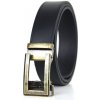Kožený opasok s automatickou prackou ANTIQUE BRASS ELEGANT Čierna Kožený opasok s automatickou prackou ANTIQUE BRASS ELEGANT Čierna