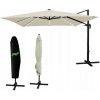 GEKO Záhradný slnečník Roma béžový 3x3m s obalom a LED osvetlením GAO1565 GEKO Záhradný slnečník Roma béžový 3x3m s obalom a LED osvetlením GAO1565