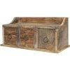 Chic Antique Hnedá antik drevená polička so šuplíčkami Grimaud Unit - 36*13*15 cm - Chic Antique Chic Antique Hnedá antik drevená polička so šuplíčkami Grimaud Unit - 36*13*15 cm - Chic Antique