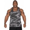 Gasp Vintage t-back GREY CAMOPRINT tank pánske športové fitness volné tielko maskáčové šedé
