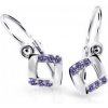 Cutie Jewellery Štvorcové detské náušnice z bieleho zlata C2268-10-X-2 fialová Cutie Jewellery Štvorcové detské náušnice z bieleho zlata C2268-10-X-2 fialová