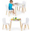 EcoToys Detský set stôl + 2 stoličky biely EcoToys Detský set stôl + 2 stoličky biely