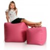 Sedací vak taburetka kocka veľká ružová EMI Sedací vak taburetka kocka veľká ružová EMI