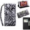 Peňaženkové 3D puzdro na LG K61 - Black Lace Peňaženkové 3D puzdro na LG K61 - Black Lace