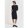 ŠATY GANT STRETCH COTTON CABLE C-NECK DRESS EVENING BLUE ŠATY GANT STRETCH COTTON CABLE C-NECK DRESS EVENING BLUE