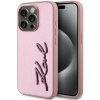 Karl Lagerfeld Wrinkled PU Signature Logo Zadní Kryt pro iPhone 15 Pro Pink KLHCP15LPFMFBKMP Karl Lagerfeld Wrinkled PU Signature Logo Zadní Kryt pro iPhone 15 Pro Pink KLHCP15LPFMFBKMP