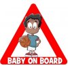 nálepka na auto - BABY ON BOARD - postavička Manuel nálepka na auto - BABY ON BOARD - postavička Manuel