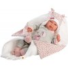 Llorens 84460 NEW BORN realistická miminko se zvuky a měkkým látkovým tělem 44 cm