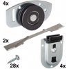Walteco Montážna sada WS 65 pre 2 posuvné dvere, nosnosť 70 kg , 1044 Walteco Montážna sada WS 65 pre 2 posuvné dvere, nosnosť 70 kg , 1044