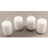 Adventné sviečky - 4 ks - biela - rozmer 8 cm x 4 cm Adventné sviečky - 4 ks - biela - rozmer 8 cm x 4 cm