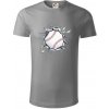 Baseball lopta v triku - Tričko z organickej bavlny - L ( Starostrieborná ) Baseball lopta v triku - Tričko z organickej bavlny - L ( Starostrieborná )