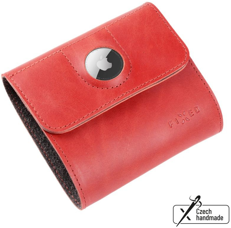 Fixed Classic Wallet kožená peňaženka pre AirTag z pravej kože FIXWAT SCW2 RD červená