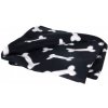 Karlie Fleece deka s motivem kostiček černá Karlie Fleece deka s motivem kostiček černá