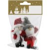 GEROMA Vianočné ozdoby Santa Claus červeno-biele 7 cm, 2 ks
