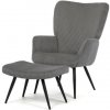 Kreslo sivé s podnožkou AK-L7285 GREY6 Kreslo sivé s podnožkou AK-L7285 GREY6