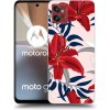 Picasee silikónový čierny obal pre Motorola Moto G32 - Red Lily Picasee silikónový čierny obal pre Motorola Moto G32 - Red Lily