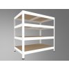 Kovový regál do technickej miestnosti Biedrax 45 x 60 x 90 cm, biely - 4 police MDF Kovový regál do technickej miestnosti Biedrax 45 x 60 x 90 cm, biely - 4 police MDF