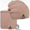 Dráče Čiapka pletená a nákrčník Dráča Colors set 33 púdrová