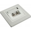 Zásuvka Solarix CAT5E UTP 2 x RJ45 pod omietku biela 23100091 Zásuvka Solarix CAT5E UTP 2 x RJ45 pod omietku biela 23100091